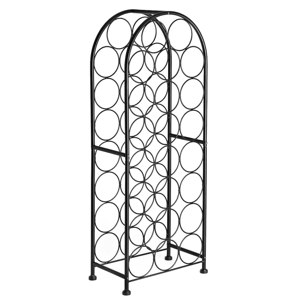 Sorbus Bordeaux Chateau Wine Rack, Holds 23 Bottles French Style - 7.25" L x 12" W x 33" H