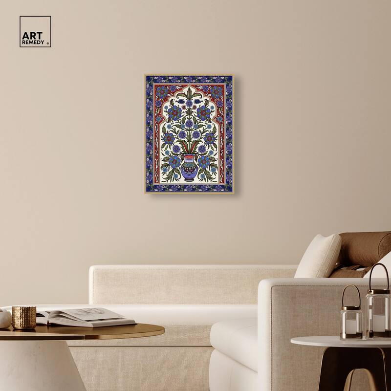 Royal Vase Bloom Canvas by Art Remedy, Gallery Wrapped