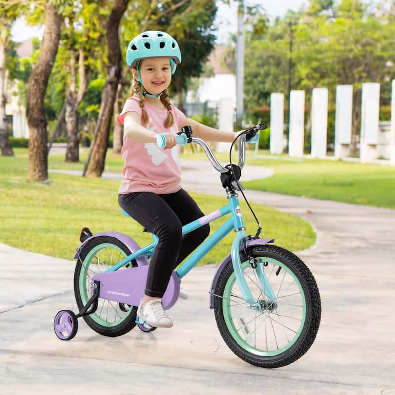 Costway 16" Kids Bike with Adjustable Saddle Handlebar Removable