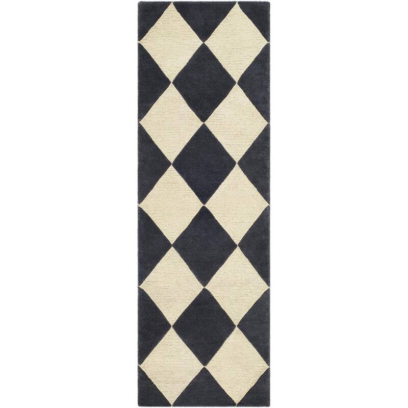 Livabliss x Vivir Isaac Modern Area Rug - 2'6" x 8' - Black/Cream