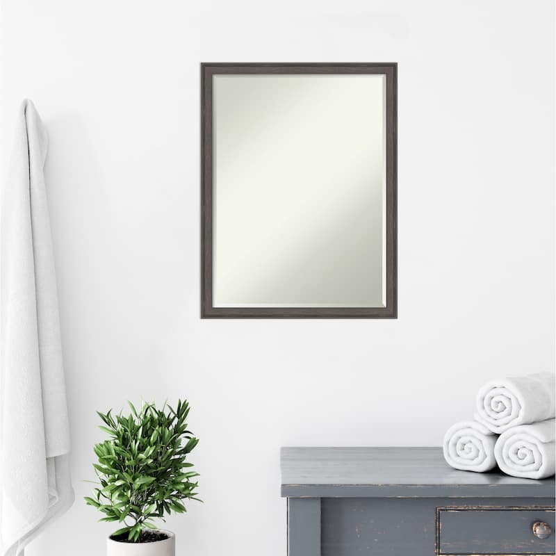 Florence Half-Inch-Bevel Framed Bathroom Vanity Wall Mirror - Glass Size 18x24