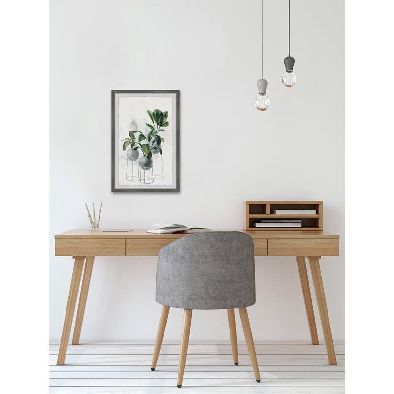 Ceramic Plant Pots II Framed Wall Art, Nature-Inspired Accent - Refreshing Botanical Touch for Your Walls