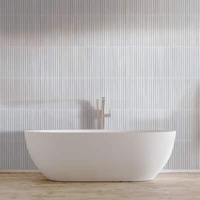 Merola Tile Spa Perla 11-7/8 x 35-1/2" Fluted Ceramic Wall Tile