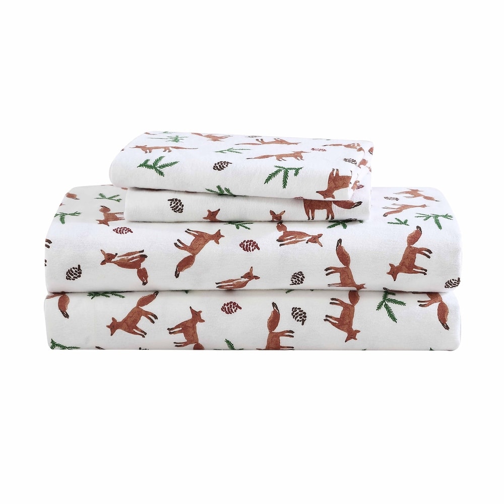 Eddie Bauer Printed Cotton Flannel Sheet Set