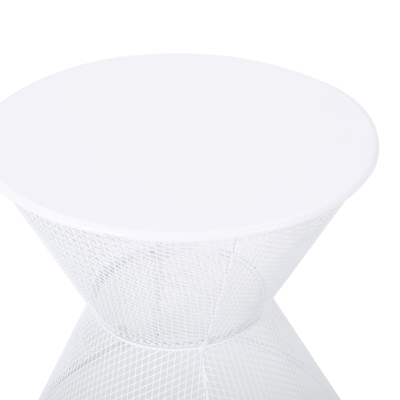 Roomfitters Nevada Outdoor Side Table, Modern Metal Accent Table for Patio, Balcony, or Garden Seating