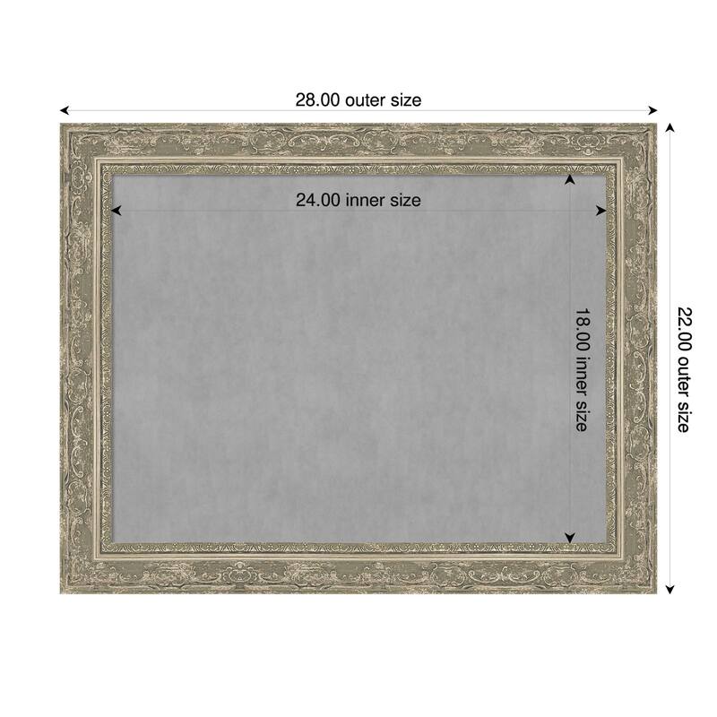 Amanti Art Filigree Gloss Black Framed - 28 x 22 in - Filigree Silver