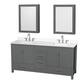 Option Dark Gray / White Quartz Top / Brushed Chrome