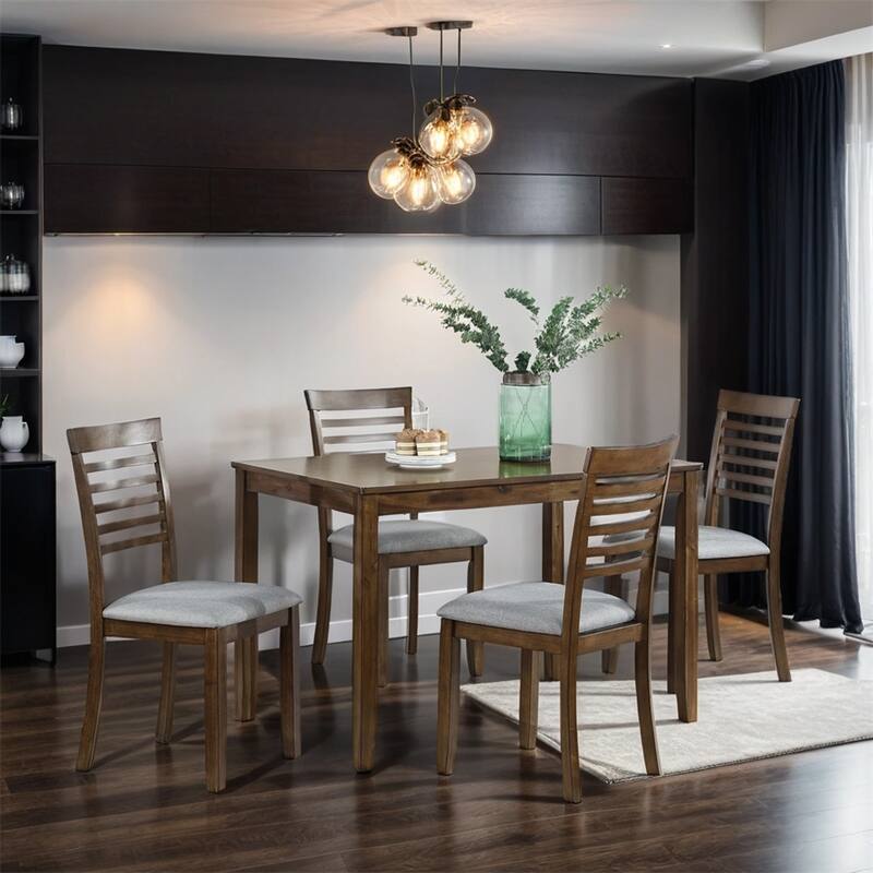 Wooden Dining Rectangular Table set for 4,Kitchen Dining Table