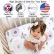 preview thumbnail 2 of 4, Sweet Jojo Designs Purple Boho Floral Girl 3 Pack Fitted Crib Sheets - Solid Lavender, White/Grey Polka Dots & Bohemian Shabby