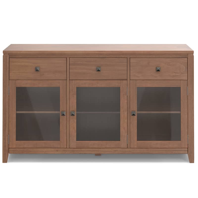 WYNDENHALL Essex SOLID WOOD 54 inch Wide Contemporary Sideboard Buffet in Mahogany - 54 inch Wide