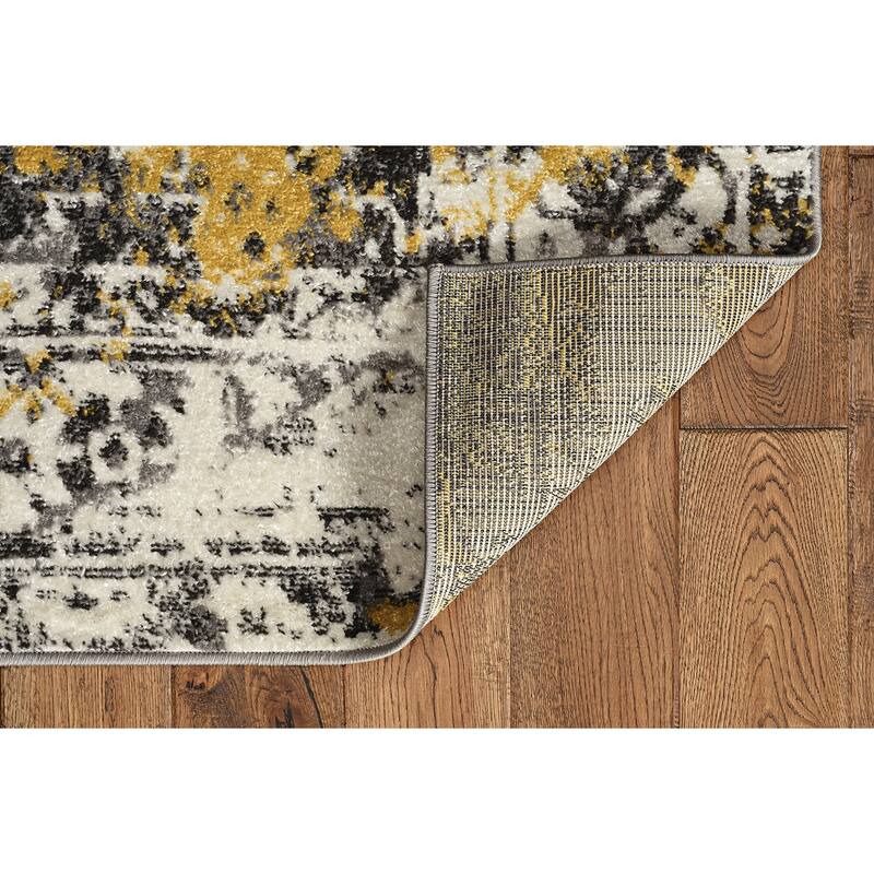 Skyline Distressed Medallion Boho Area Rug