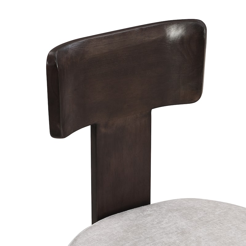 Roomfitters Upholstered Dining Side Chair Set of 2, Fabric Seating with Light Brown Rubber Wood Legs