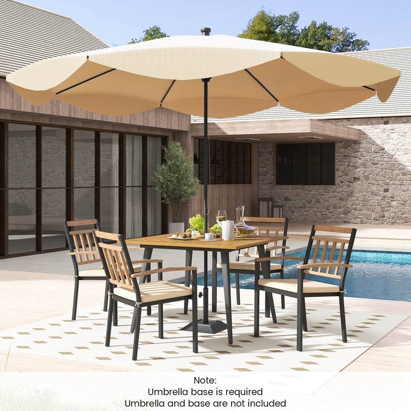 Costway 5 Pieces Patio Dining Set Outdoor Dining Table and Chairs with - See Details