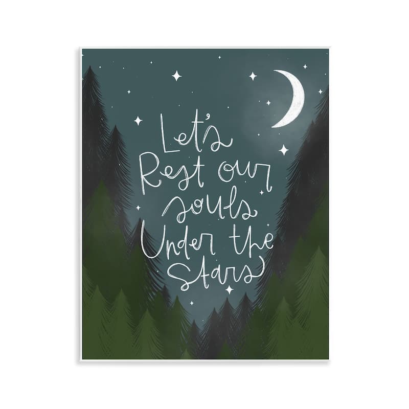Stupell Rest Our Souls Under Stars Wall Plaque Art Design By Mandy Ford Art + Illustration - 11 x 14