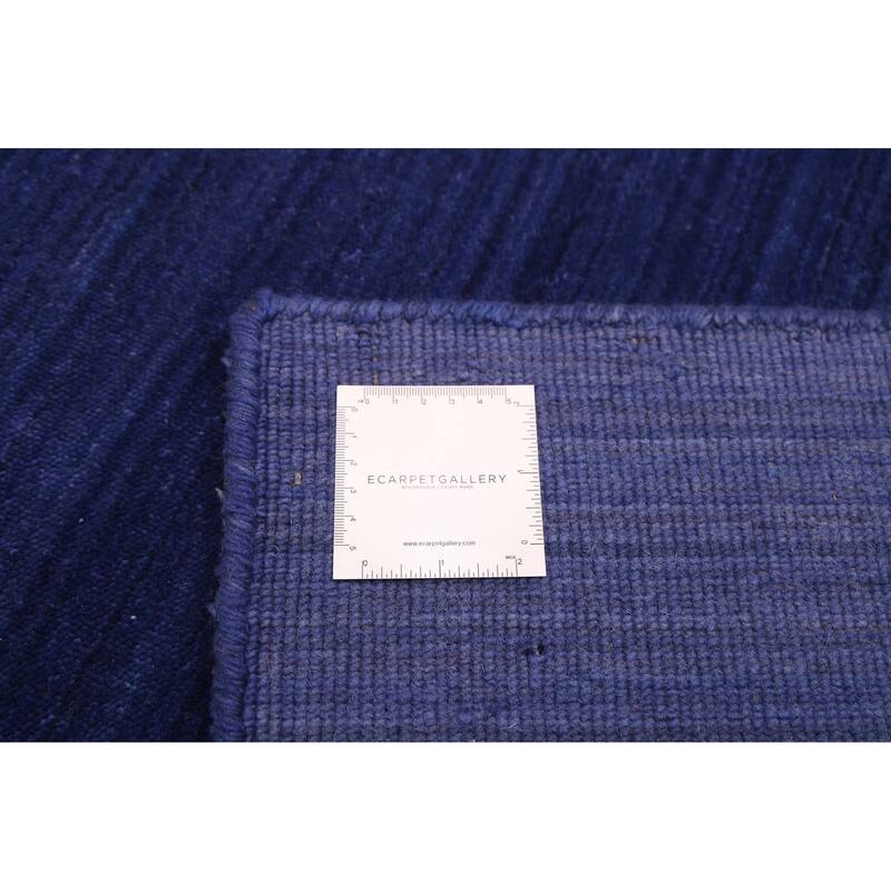 ECARPETGALLERY Hand Loomed Kashkuli Gabbeh Dark Blue Wool Rug - 5'0 x 6'11