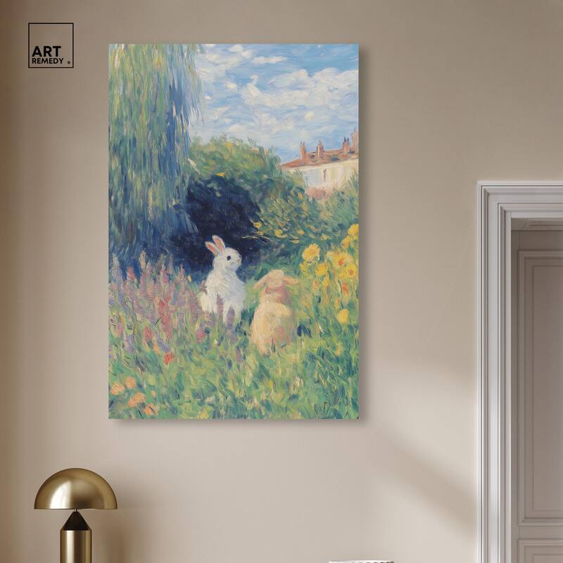 Quiet Gardeners Canvas by Art Remedy, Gallery Wrapped