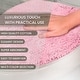 preview thumbnail 179 of 189, Home Weavers Waterford Collection Cotton Toilet Lid Rug | Elastic Fit | Fit Most Standard Toilet Lid | 18"x18"