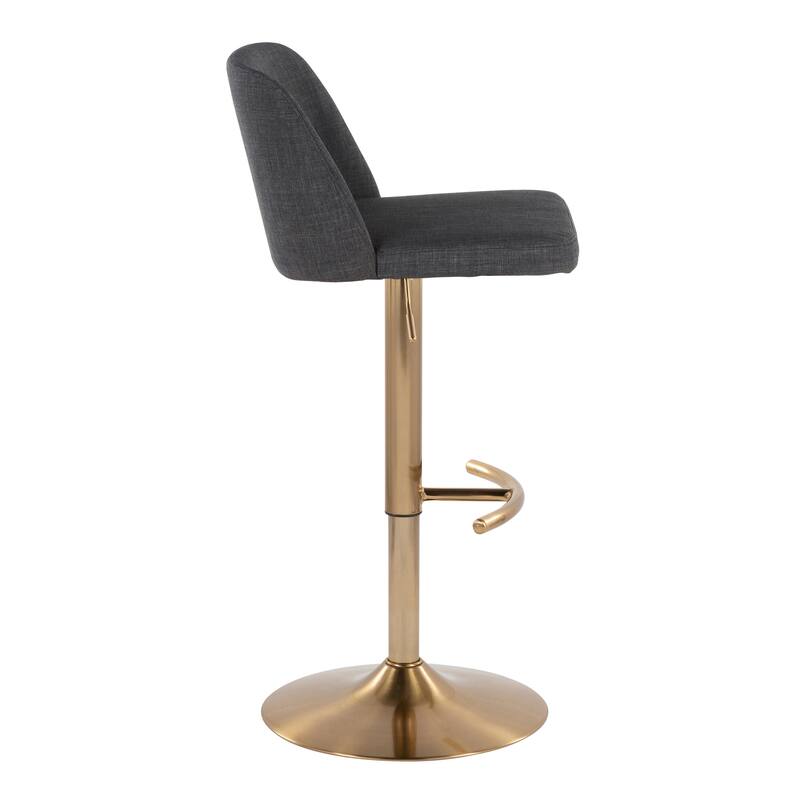 Strick & Bolton Oscar Adjustable Bar Stool with Rounded T Footrest (Set of 2)
