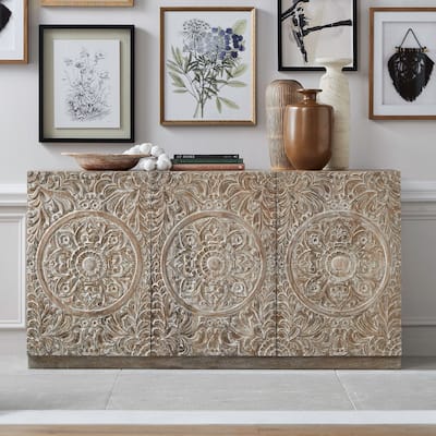 Liberty Furniture Melody 3 Door Accent Cabinet - Width 63" x Depth 18" x Height 34"