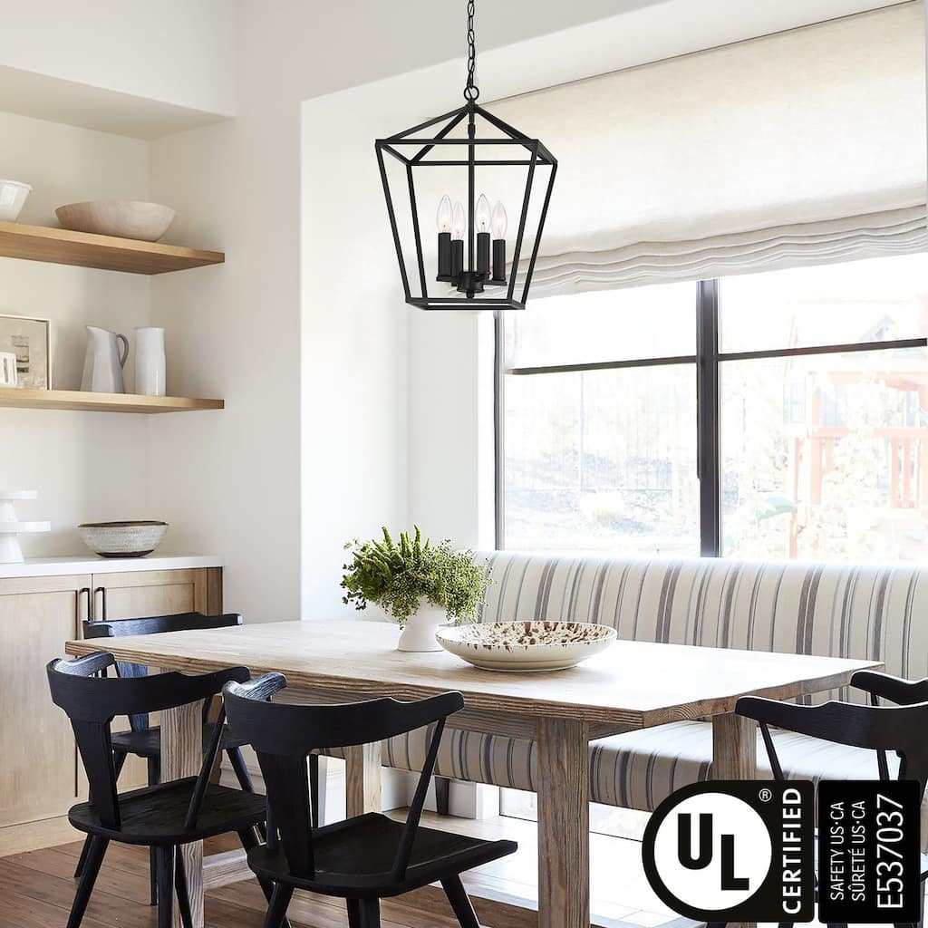 Acroma 4 Light 12In Lantern Square Pendant-UL - N/A