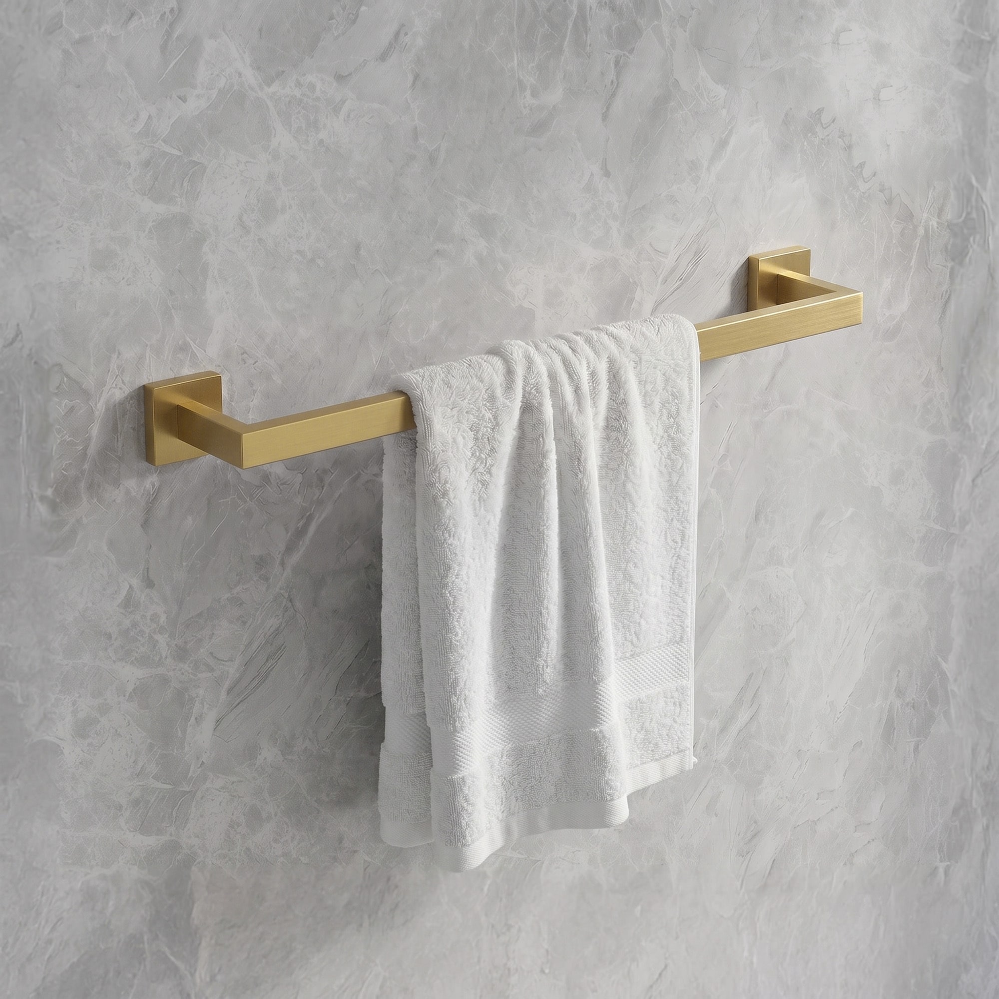 GRANDJOY Wall Mounted Stainless Steel Single Towel Bar for Bathroom Organization