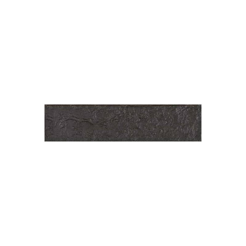 Brick City 2in x 10in Porcelain Floor and Wall Tile - Black - 2 x 10 Sample