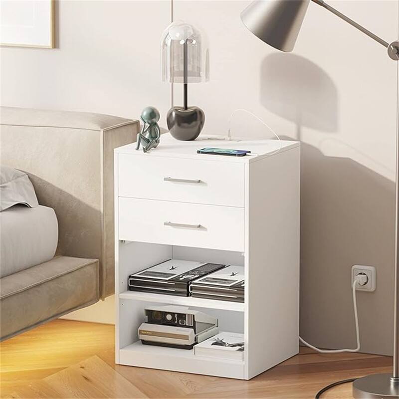 Nightstands Set of 2 with 2 Drawers