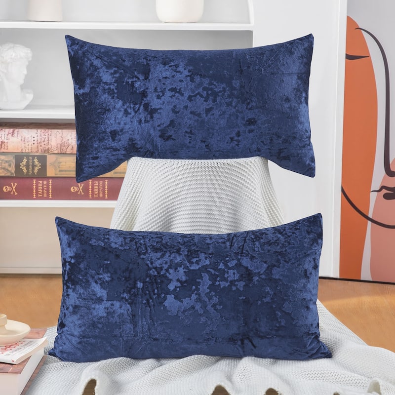 Rancho Crushed Velvet Throw Pillow Cover Set, NO INSERT