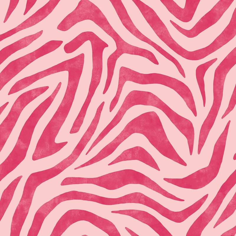 RuPaul RuZebra Pink and Red Peel and Stick Wallpaper