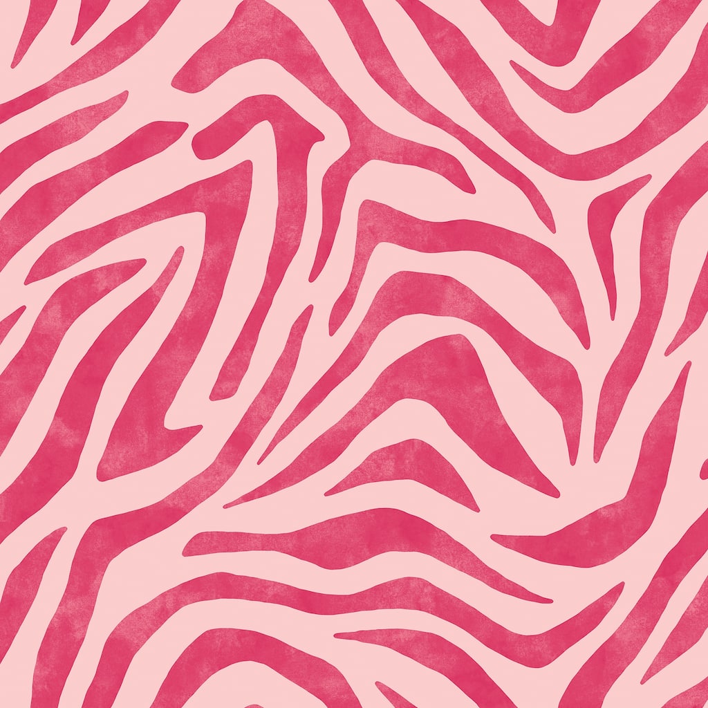 RuPaul RuZebra Pink and Red Peel and Stick Wallpaper