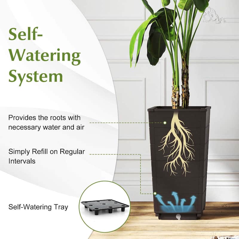 Costway 23" Tall Planter Set of 2 for Indoor/ Outdoor Use Large - See Details