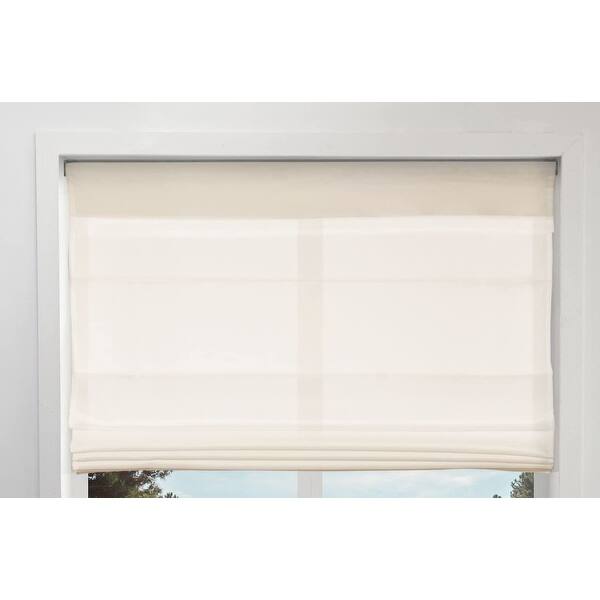 Arlo Blinds Ivory Light Filtering Cordless Lift Fabric Roman Shades On 10532634 Arlo Blinds Ivory Light Filtering
