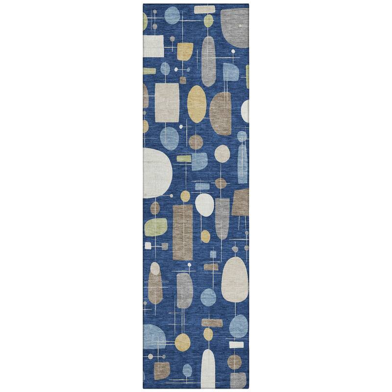 Machine Washable Indoor/ Outdoor Contemporary Fun Chantille Rug