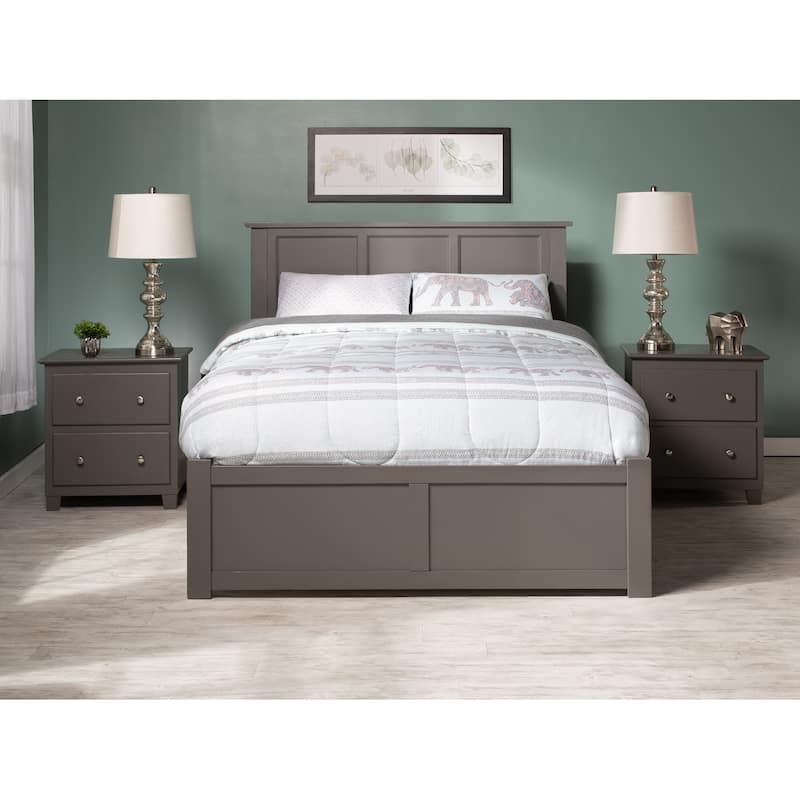 AFI Madison Platform Bed with Footboard & Twin XL Trundle