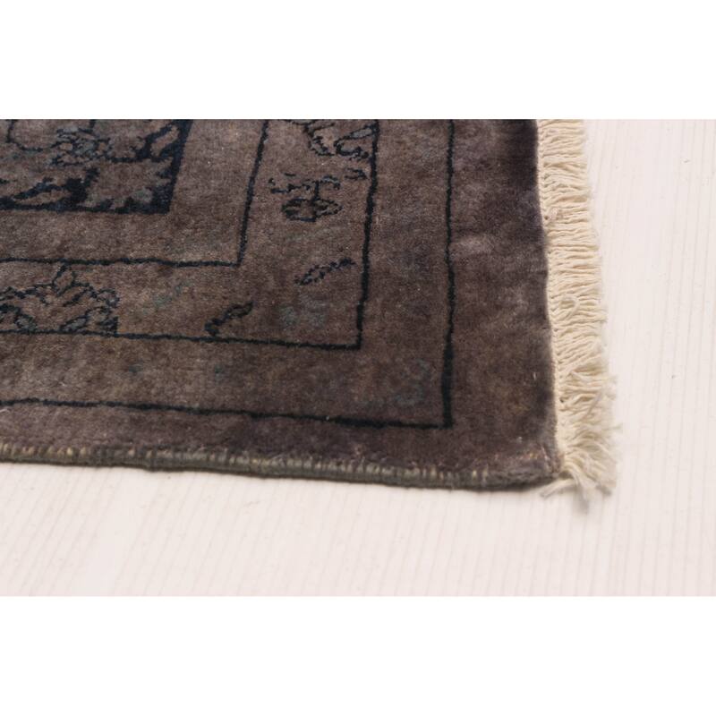 ECARPETGALLERY Hand-knotted Vibrance Grey Wool Rug - 7'11 x 10'1