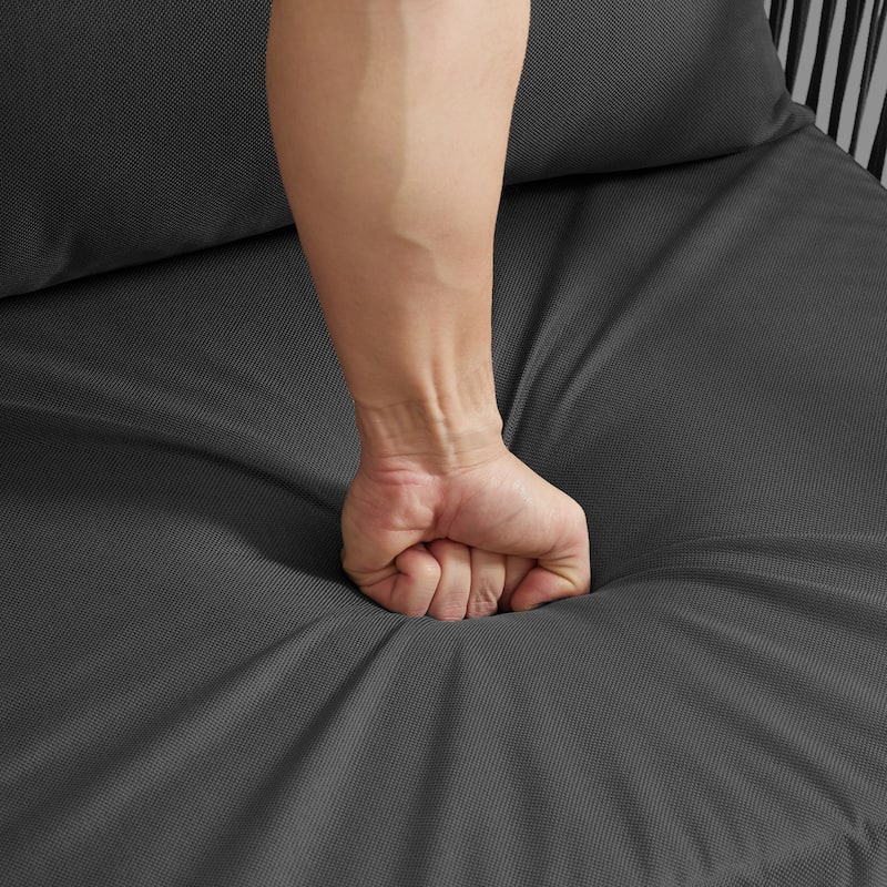 3-piece Cushioned Swivel Patio Wicker Furniture Set Outdoor Rattan Bistro Set.