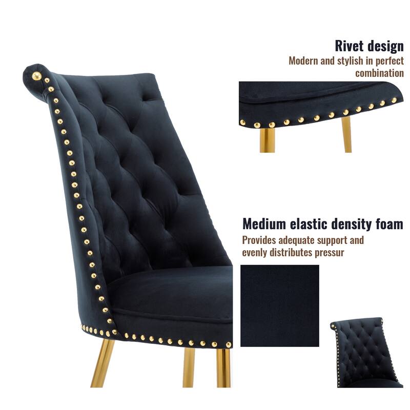7-Piece Clihome Marble Dining Table with Velvet Chair Dining Chair