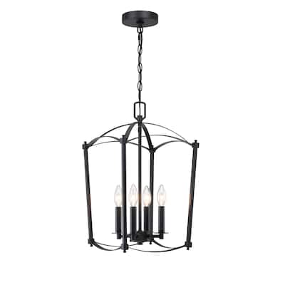 Modern 12.01-in Matte Black Pendant Light