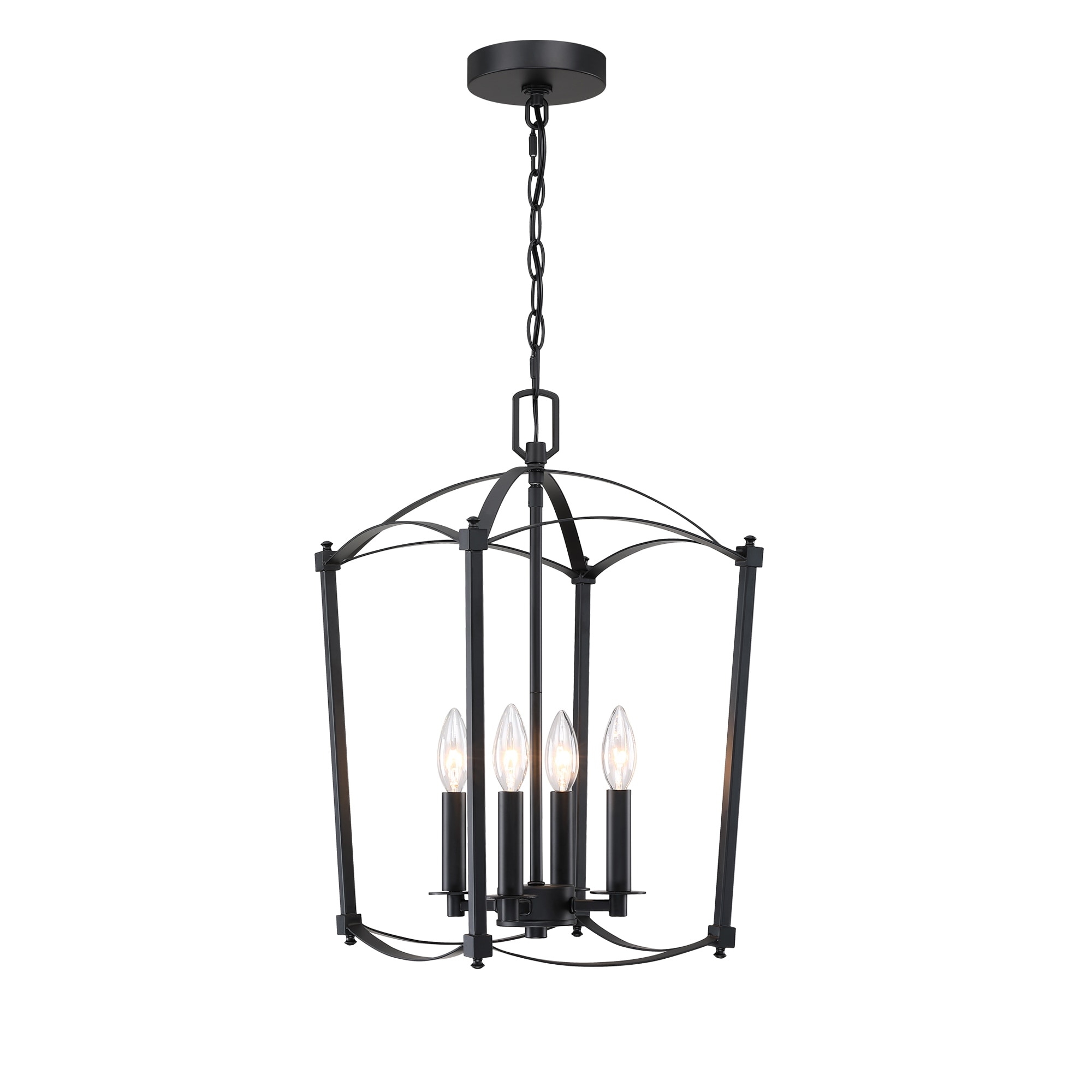 Modern 12.01-in Matte Black Pendant Light