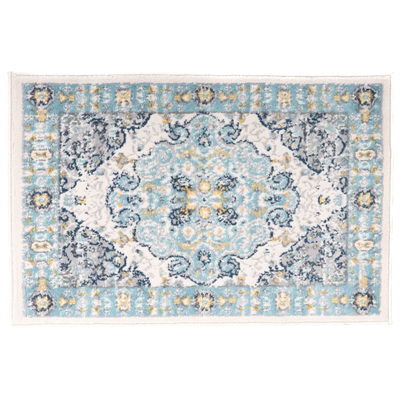 World Rug Gallery Vintage Oriental Distressed Medallion Rug