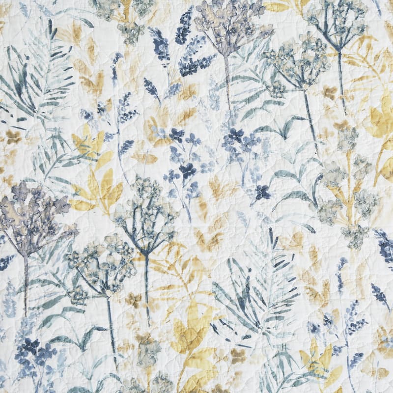 Freesia Spring Floral Cotton Quilt Set - Reversible and Machine Washable
