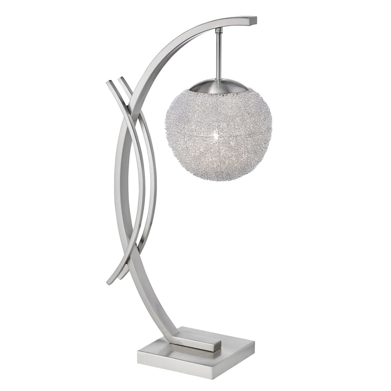 Phelps 1-Orb Accent Table Lamp - Silver