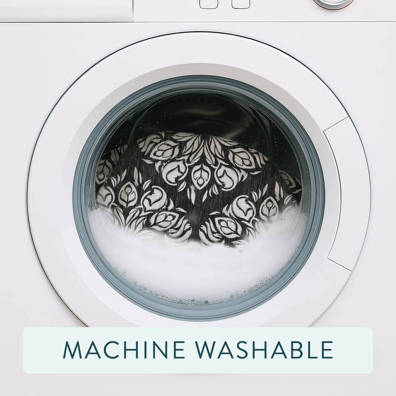 Machine Washable Indoor/ Outdoor Damask Pearl Chantille Rug