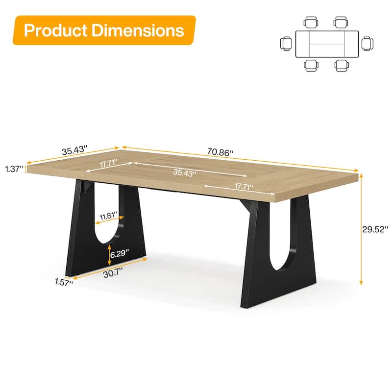 Wood Conference Table Oka Rectangular Office Meeting Room Desk