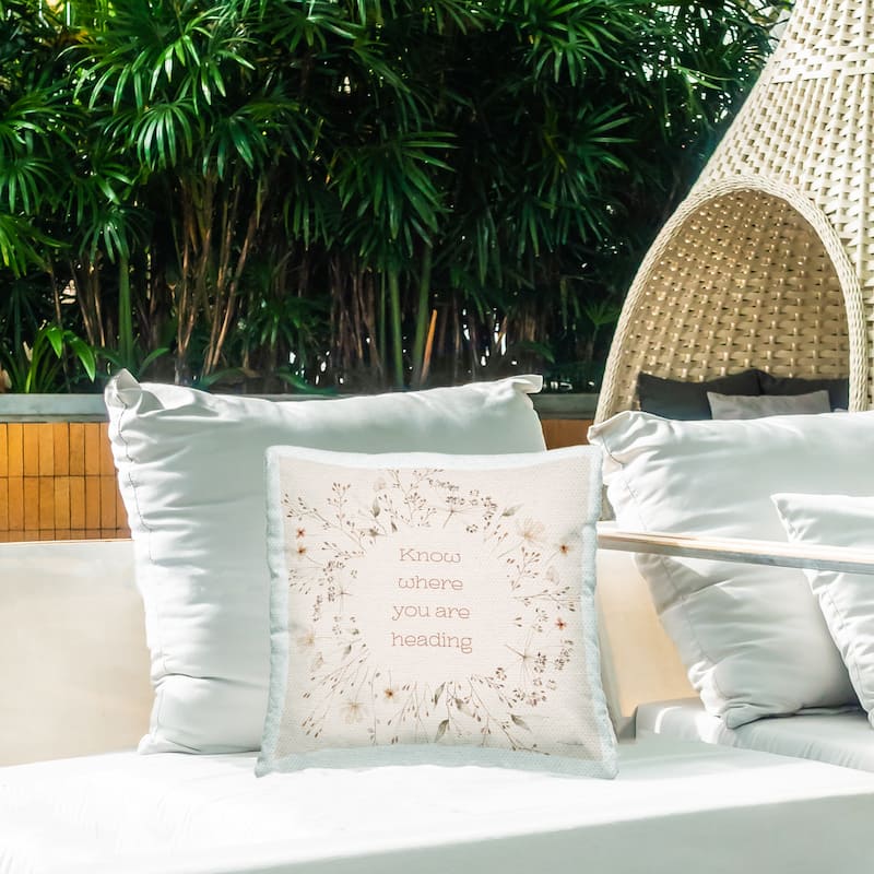 Stupell Know Where You Are Heading Printed Outdoor Throw Pillow Design by Susan Ball
