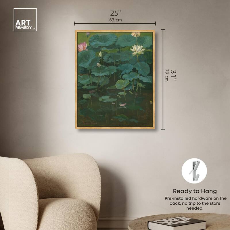 Theodore Wores Lotus Canvas by Art Remedy