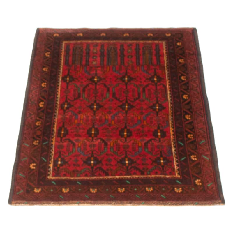 Teimani Red Rug 2'9" x 4'5" - 2'9 x 4'5