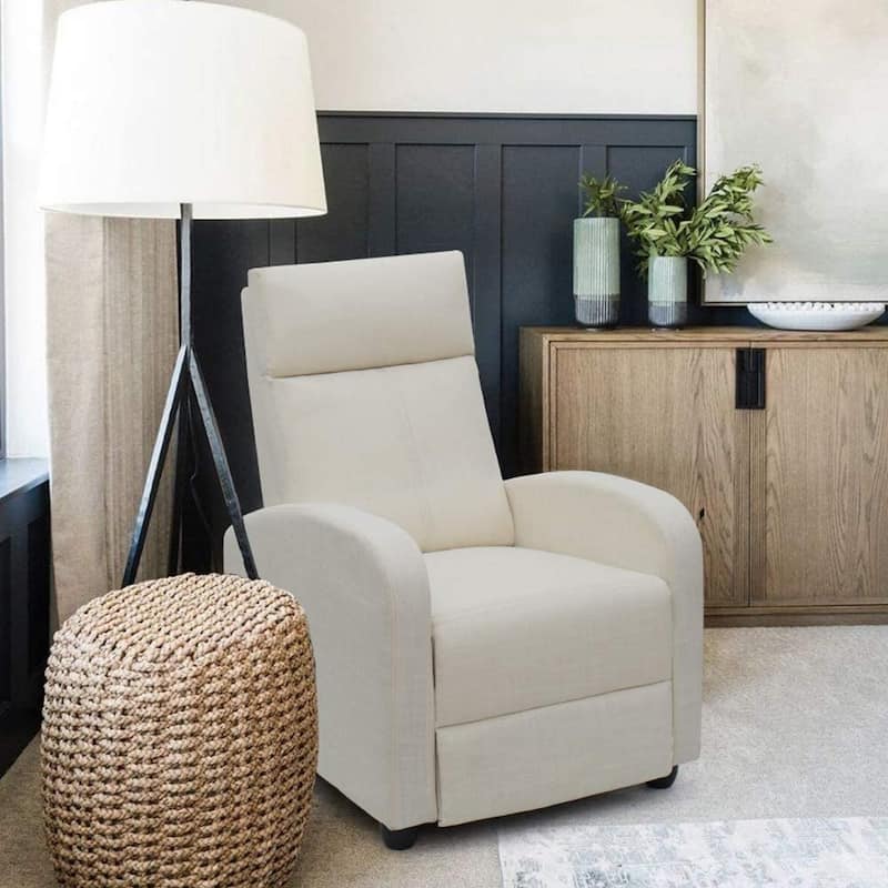 Furniwell Fabric Single Sofa Recliner with Padded Seat