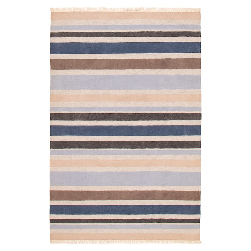 Boho Blue Kilim 4'11" x 7'11" - 4'11 x 7'11 - Dark Blue - 4'11 x 7'11