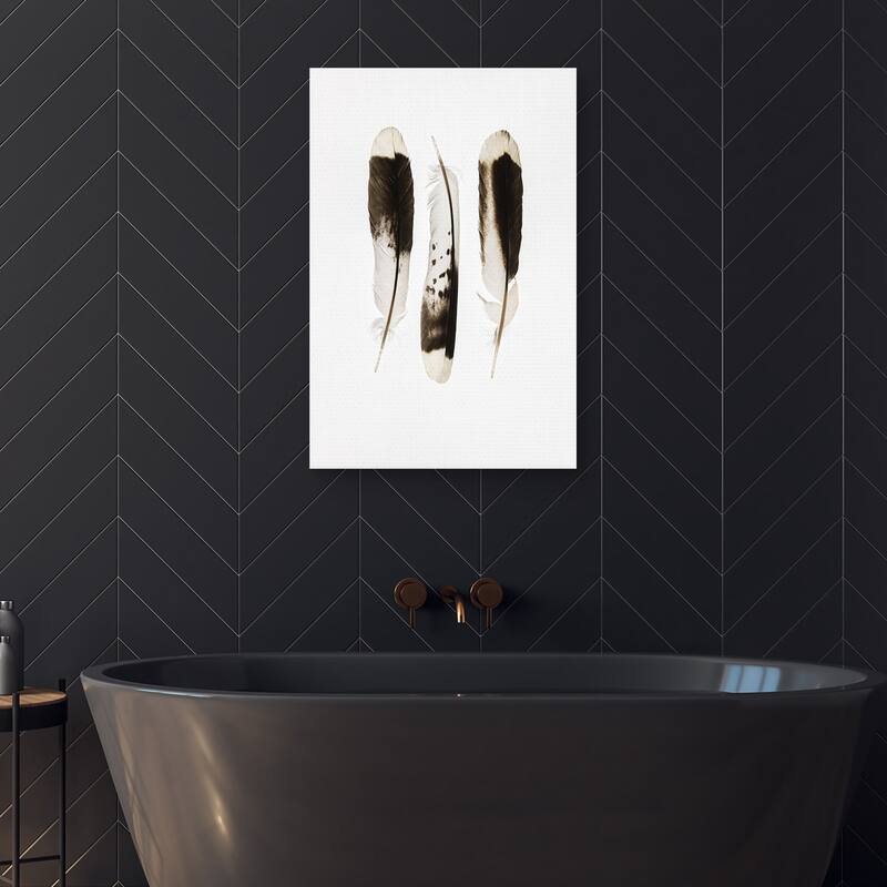 Three Feathers by Nancy Crowell Canvas Art Print